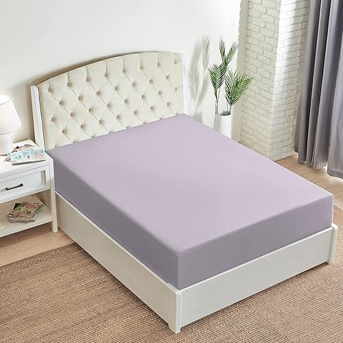 Miniatura 8 de Mellanni - Sábana bajera ajustable de microfibra peinada de 1800 hilos, no se arruga, resistente a las manchas, de bolsillo profundo (solo 1 sábana