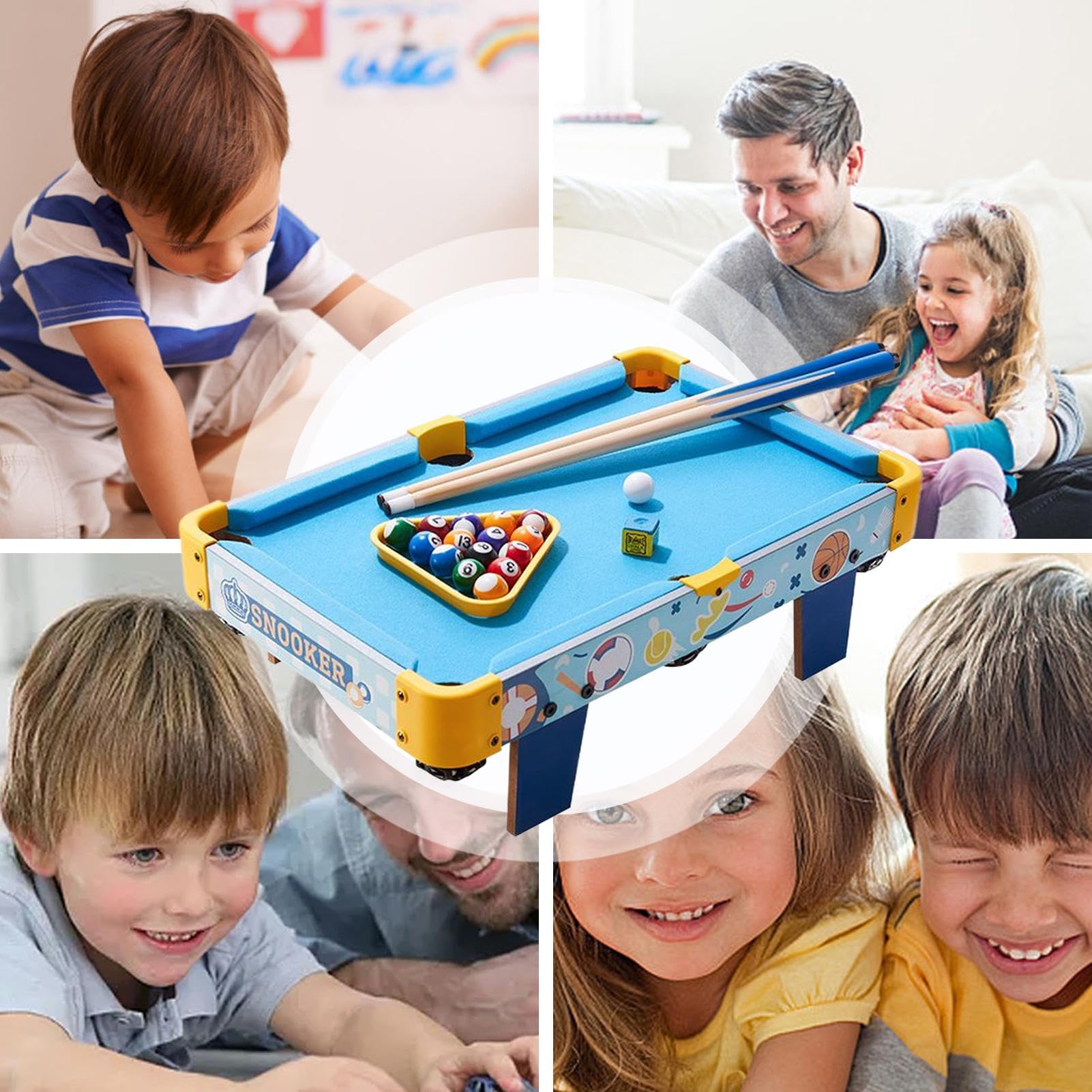 Da Biliardo per Bambini Pieghevole Portatile Divertente Educativo Giocattolo Giochi Da per Bambini Adulti Famiglia Esterno Soggiorno Festa | Accessorio Interattivo per Gioco E App
