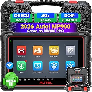 Autel MaxiPRO MP900E Scanner, New from MP808S MP808BT Pro DS808S MS906BT with/Can-FD DoIP, Advanced ECU Coding as MK906 Pro MS906 Pro, Bi-Directional Control, 40+ Services, Android 11, FCA SGW