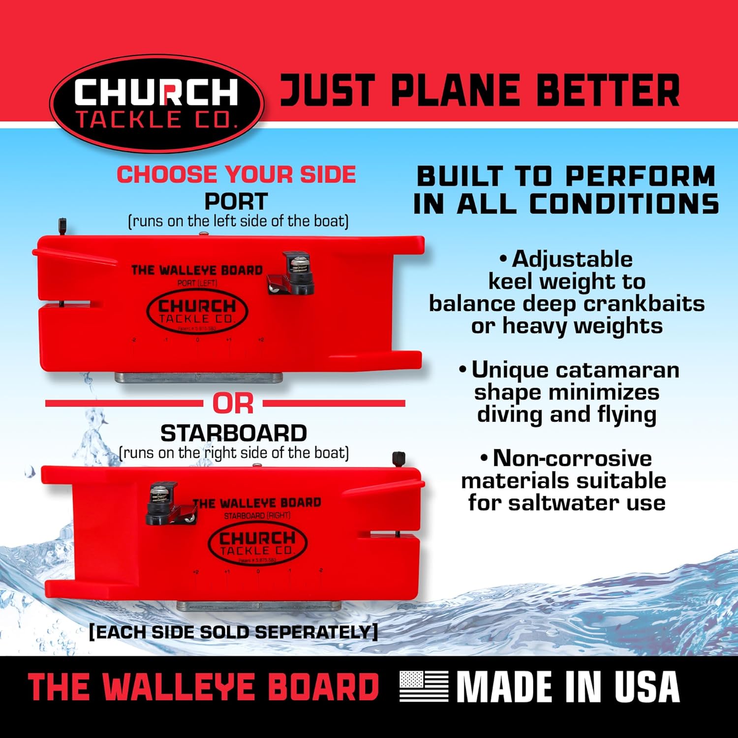 The Walley Board Port by Church Tackle Co