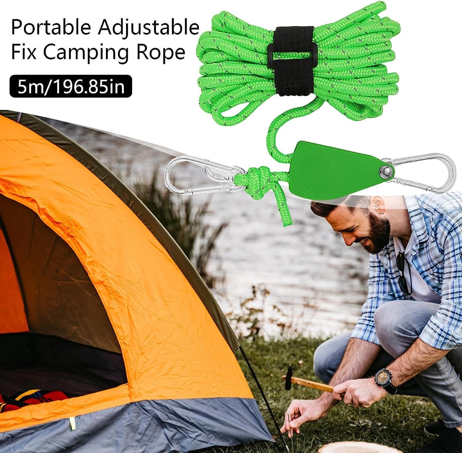 ウォンキーキャンプ　NULLPIXEL ロープ　ガイロープ　テント　タープ　新品 Amazon.co.jp: ガイロープ タープ ロープ 反射コードテントガイド