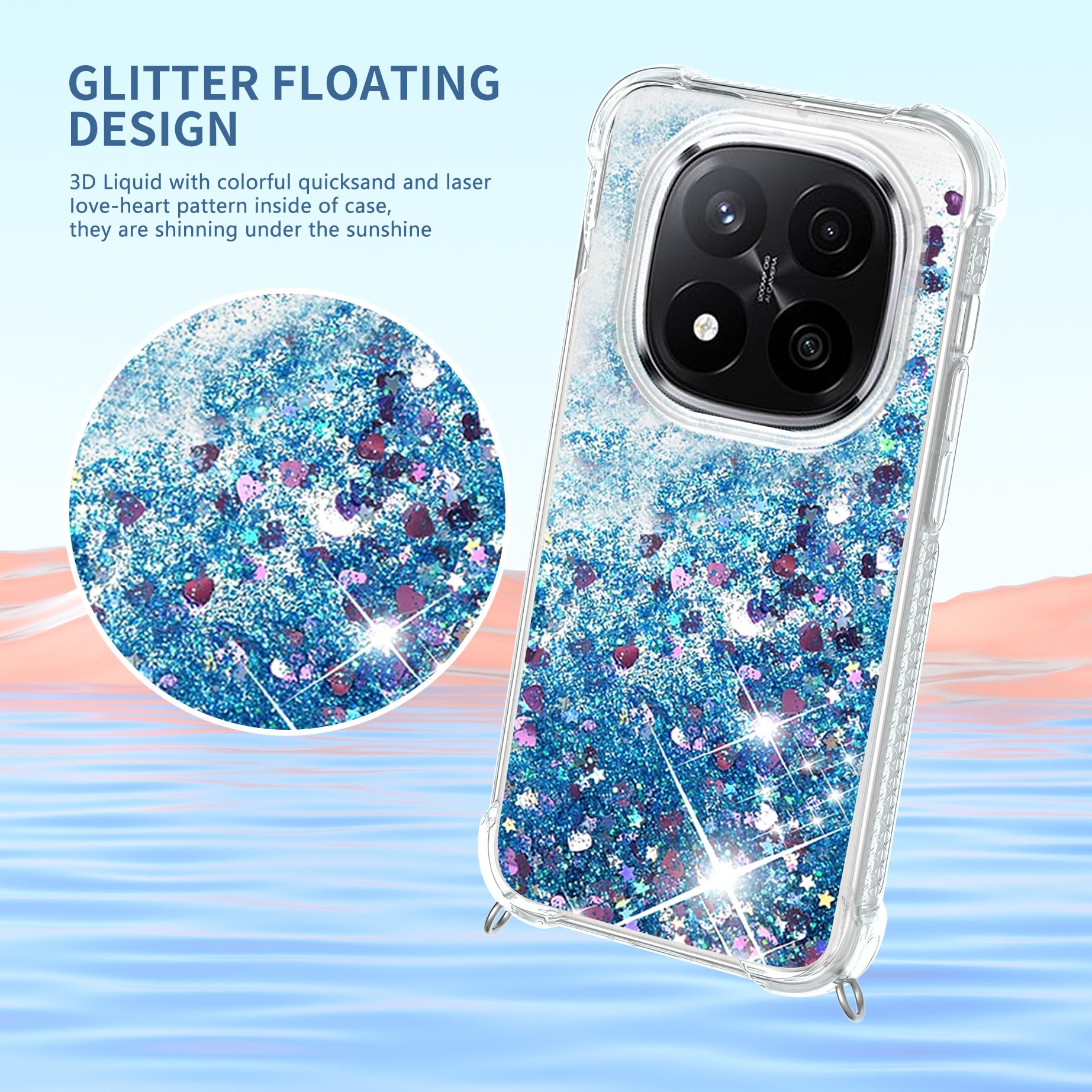 Funda Con Cuerda Para IPhone X/iPhone XS, Carcasa Transparente TPU Suave Silicona Cover Case Cubierta Con Colgante Ajustable Collar Correa De Cuello Cadena Cordón/Funda Colgante Movil Con Cuerda