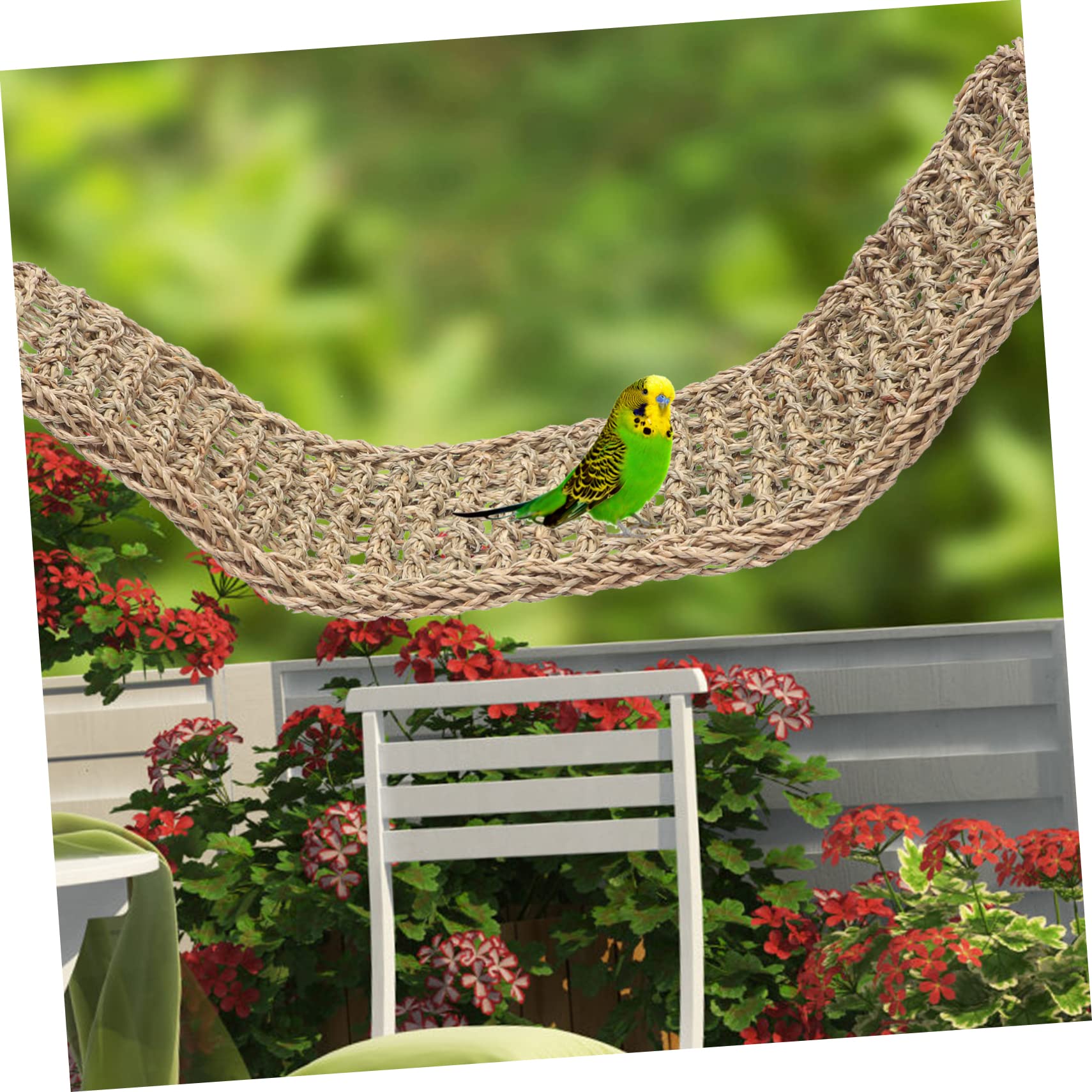 Kisangel Percha Colgante para Pájaros Juguete Trepador para Loros y Periquitos Soporte De Hamaca para Pájaros para Jaulas De Aves y Juguetes Colgantes Decorativos
