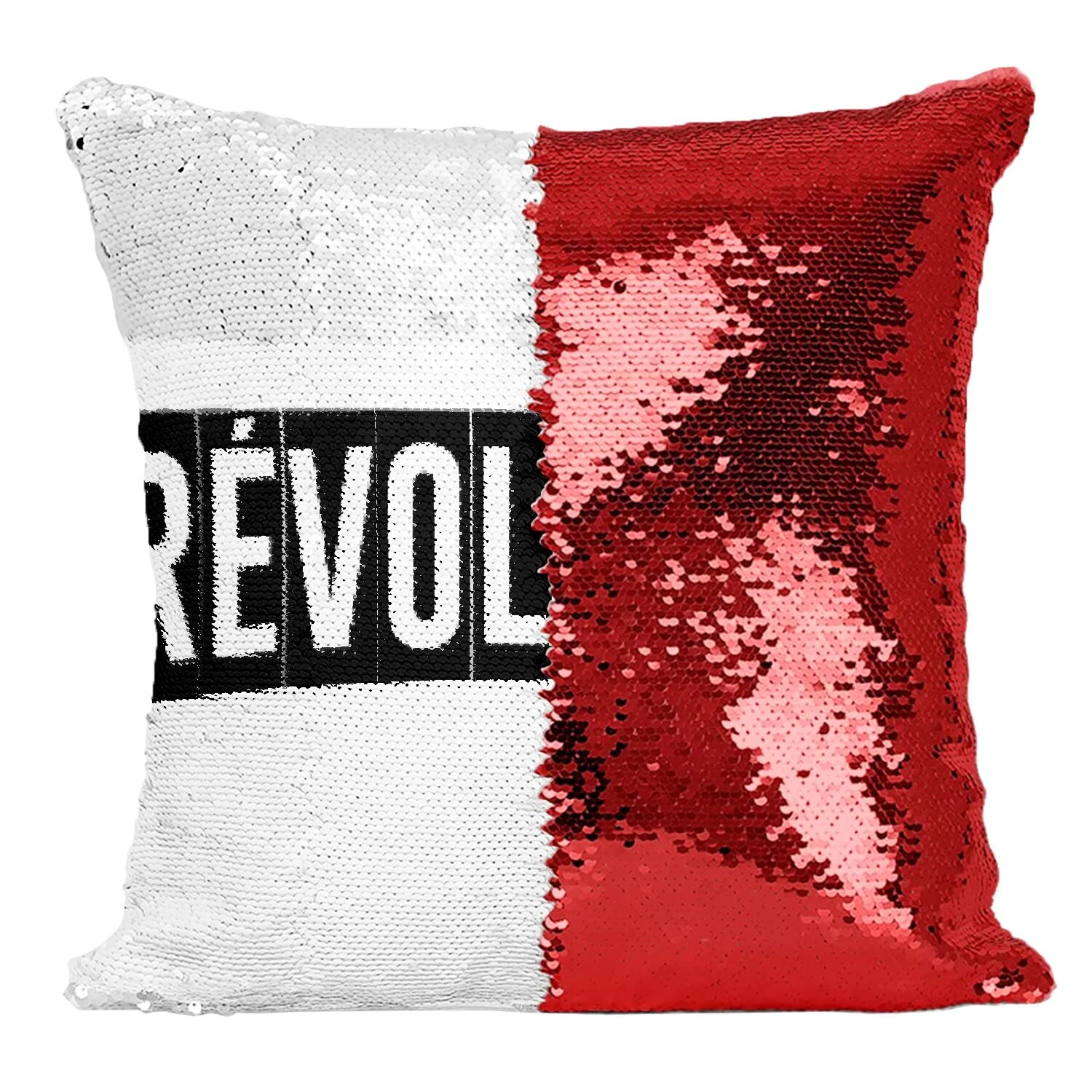 Coussin Sequin Paillettes Rouge de style militant activiste et anarchiste deco maison