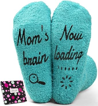 JaosWish Fuzzy Socks Gifts for Mom,Womens Slipper Socks with Grips,Warm Home Socks in Gift Packaging for Birthday Gifts