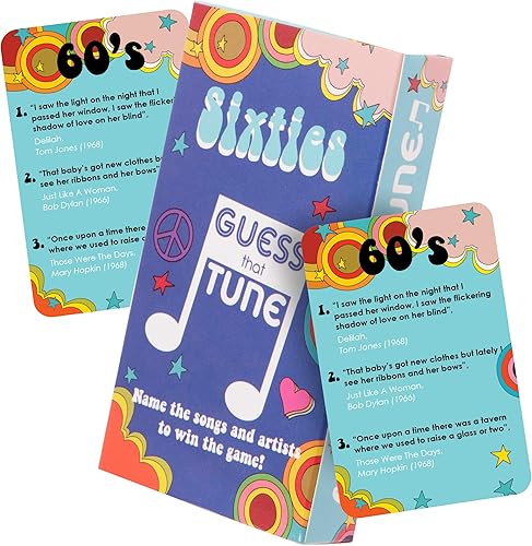 Miniatura 7 de Boxer Gifts Juegos de cartas musicales para adultos y familias de los años noventa Guess That Sintonice  Letras de canciones Game Night - Nombre de