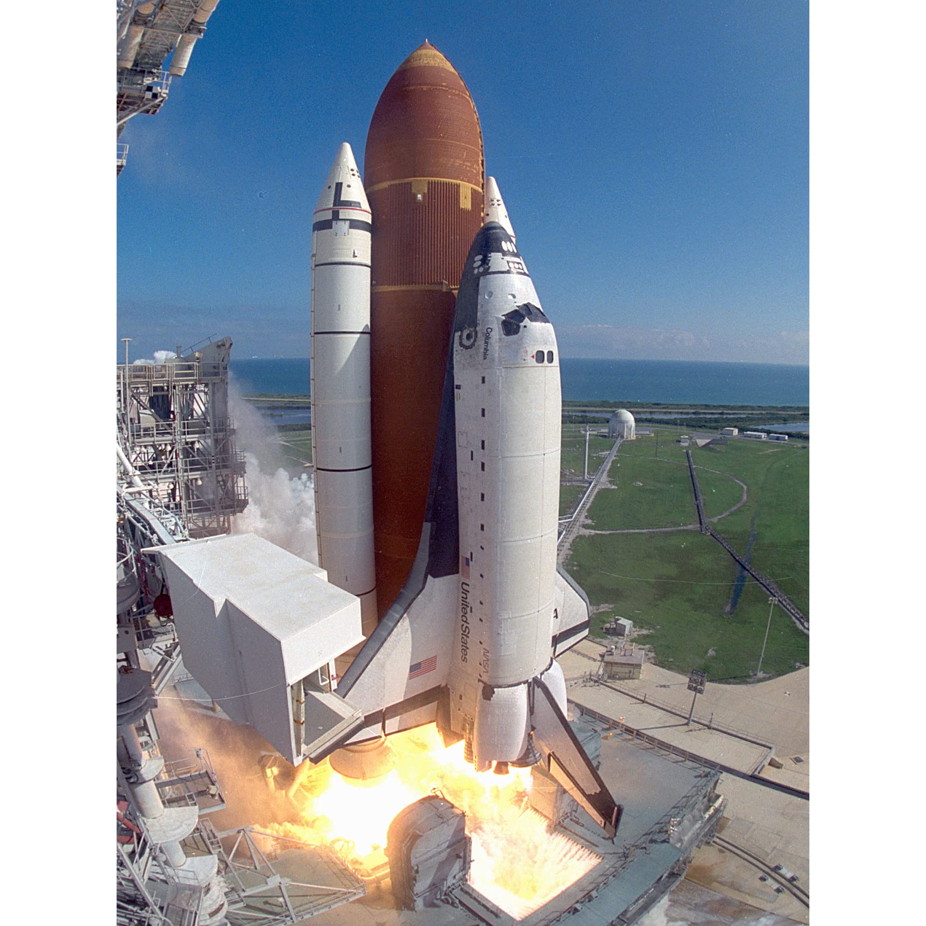 Doppelganger33 LTD NASA STS-58 Space Shuttle Columbia Launch Rocket Liftoff 1993 Longest Flight Photo Unframed Art Print Poster Wall Decor 12x16 inch