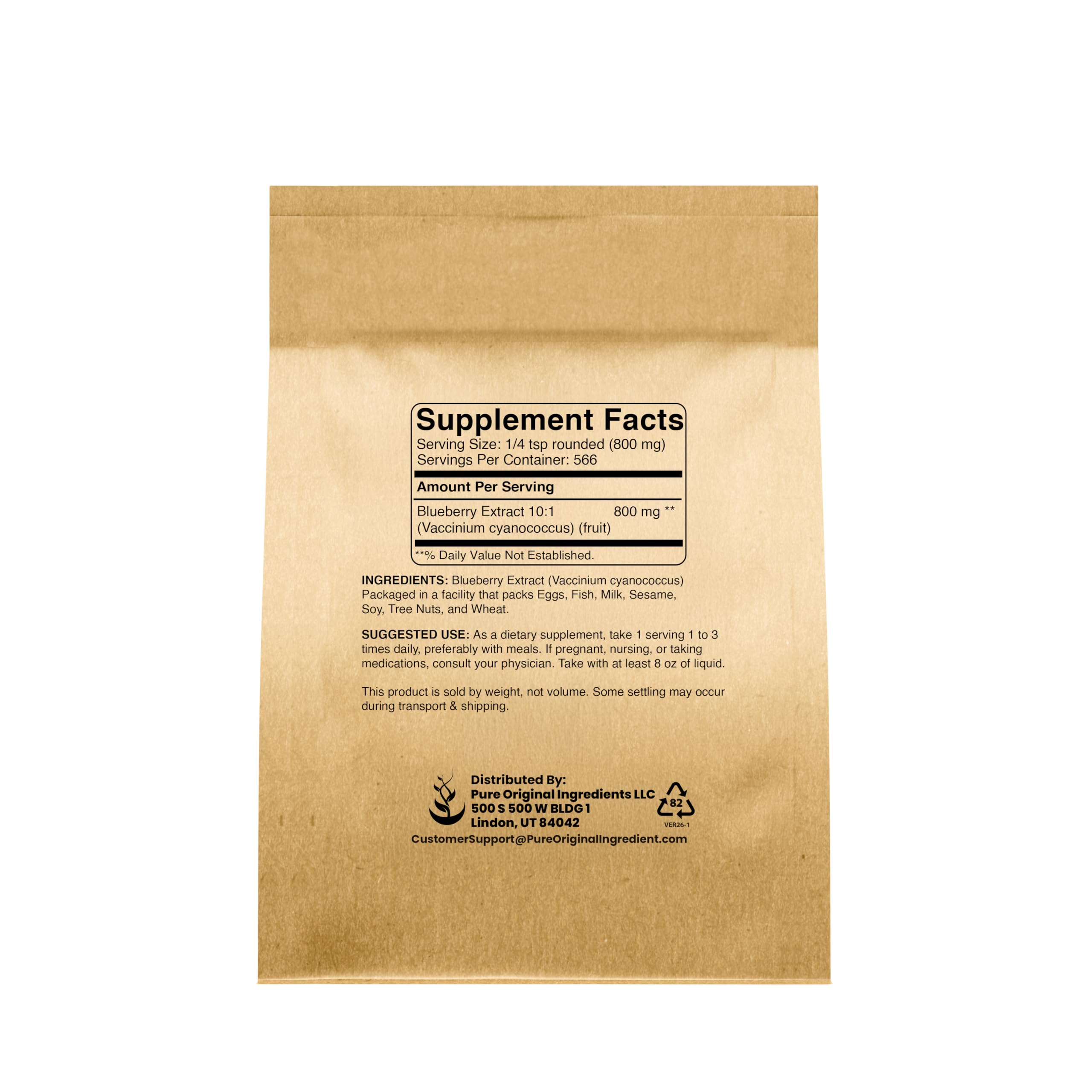 Pure Original Ingredients, Blueberry Extract, 1 Lb — Amazon image 2