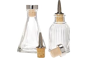 Bitters Bottles - Set of 2 | 90ml | Glass Tincture Bottles With Dropper