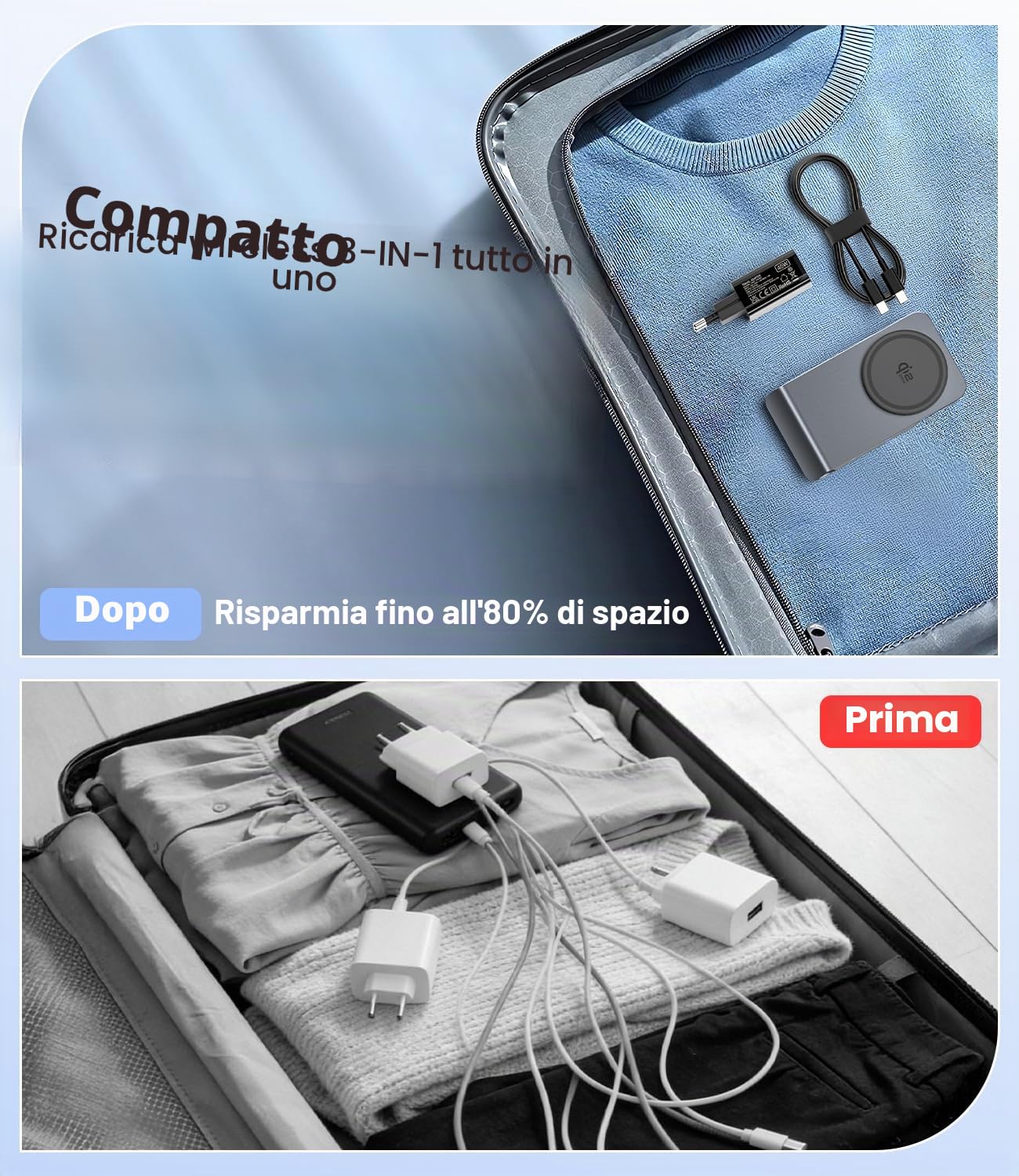 3 in 1 Caricatore Wireless Magnetico per Qi2.2 25W [Adattatore 45W] Compatibile con MagSafe iPhone17, Apple Watch, AirPod, Supporto di Ricarica Wireless Portatile e Pieghevole per i Viaggi