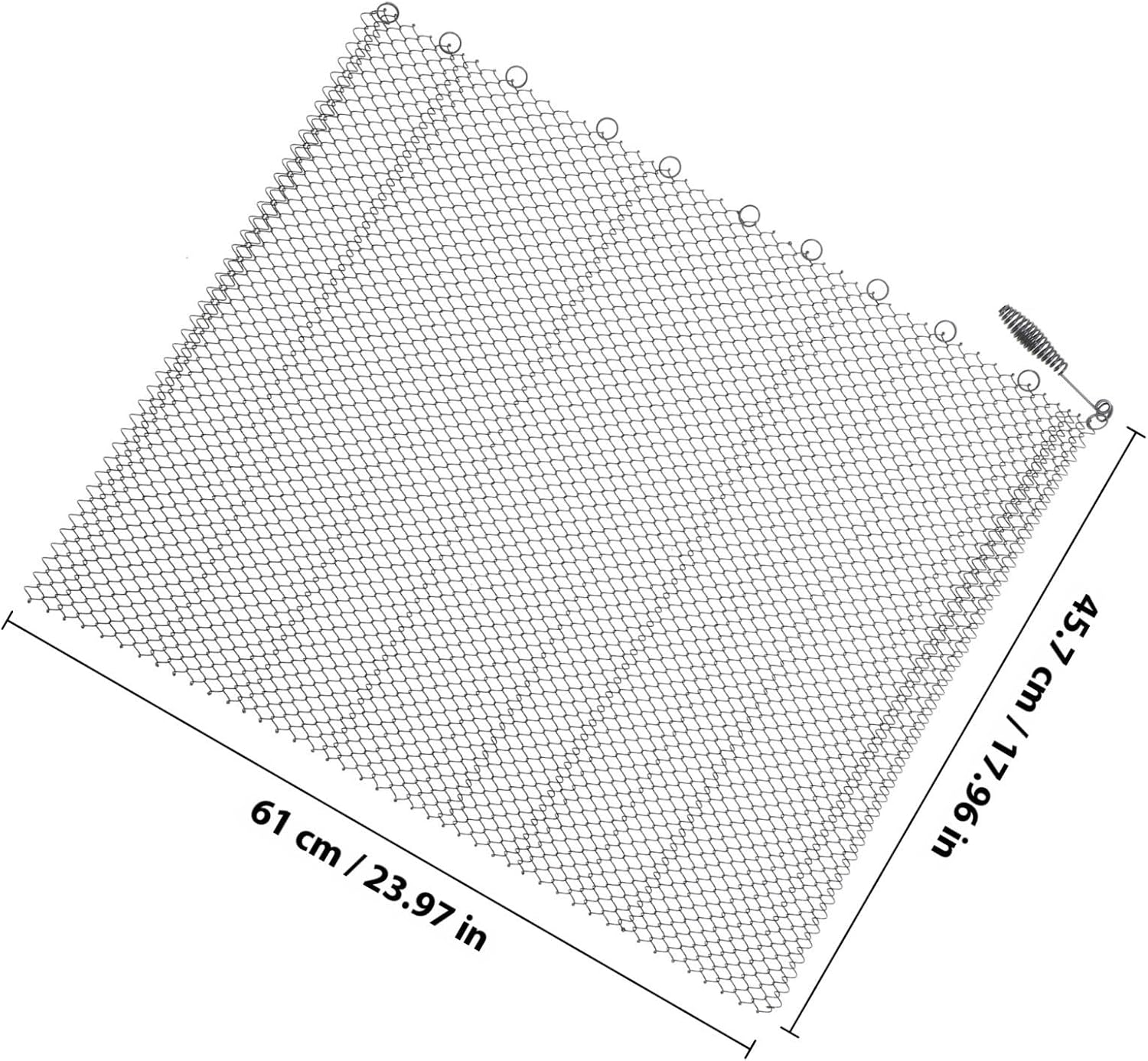2pcs Fireplace Screen Panel Iron Mesh with Handles Black