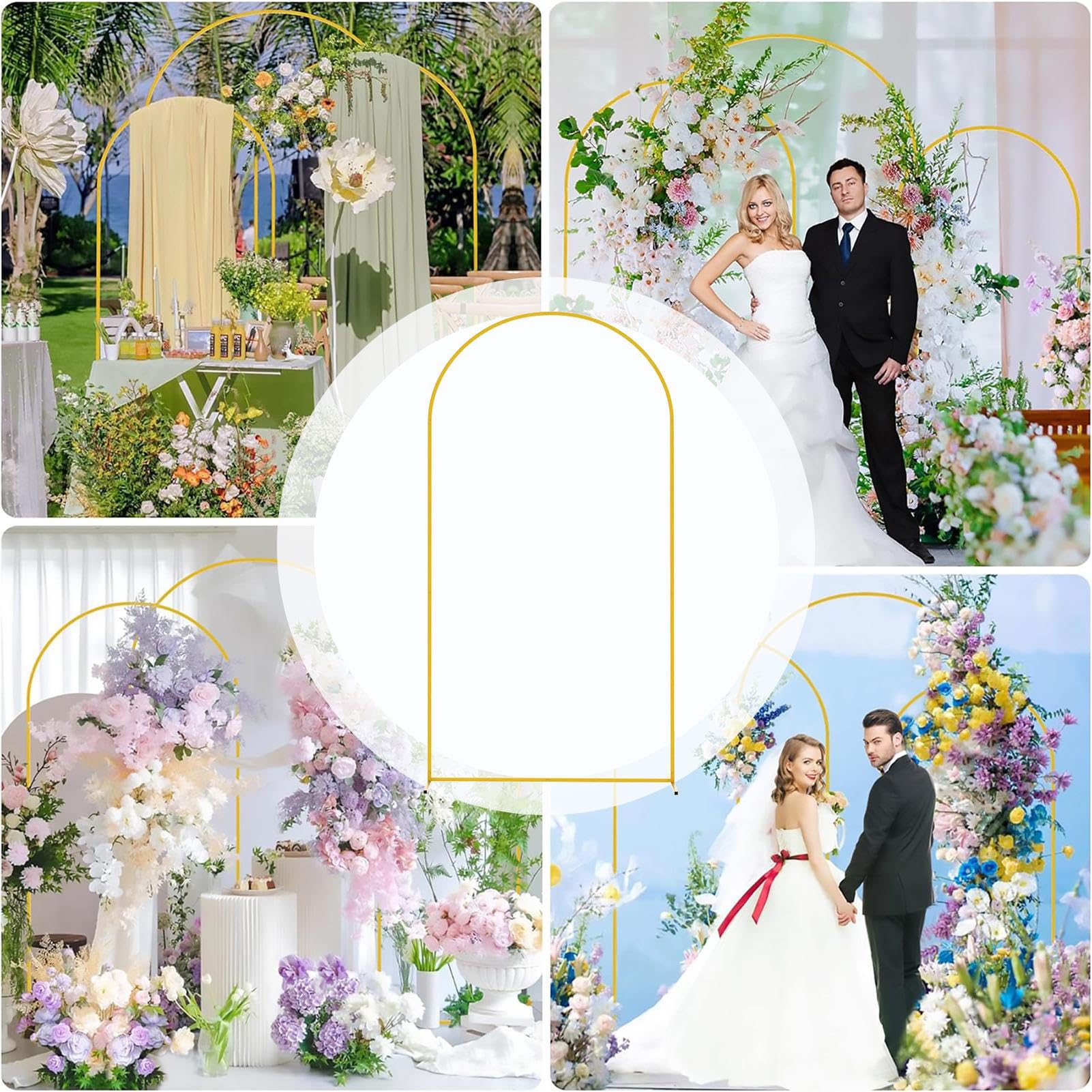 Kit Arche Ballon Anniversaire Kit Arche à Ballons 2.5m/1.5m Doré - Pour Anniversaire/mariage - Base Réglable Avec Pompe Incluse Arche De Ballon Réglable