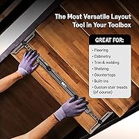 Vista 5 de SST - Calibre para Escalera y Herramienta de Diseño - Mide con Precisión Ángulos, Largos y Bordes - Construcción Duradera de Aluminio CNC - Pines