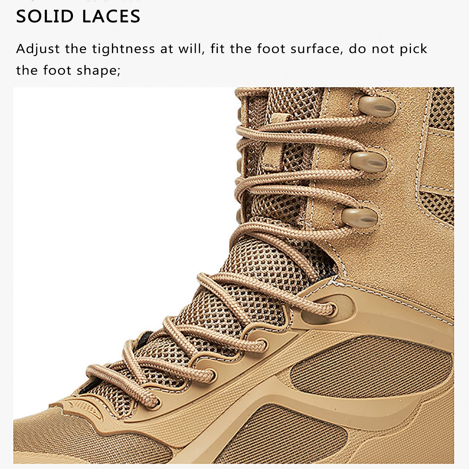 Taktyczne buty bojowe, Męskie taktyczne buty pustynne czarno-piaskowe 39-48 EU(Sand,41 EU)