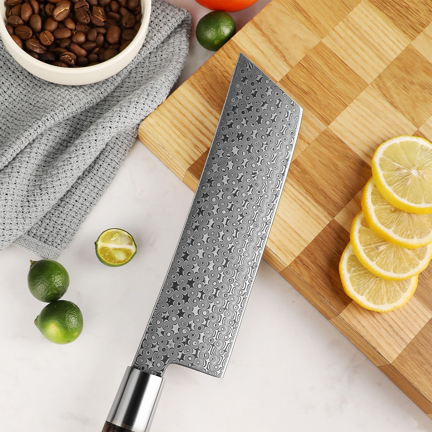 Seido Knives Shinko 7" Nakiri Knife – 110-Layer Damascus Japanese Vegetable Master