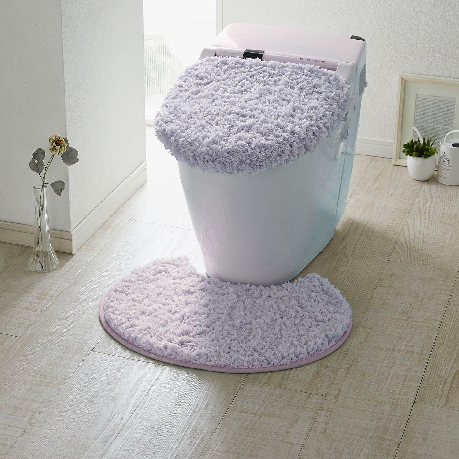 Amazon | [ベルメゾン] トイレマット ふたカバー 2点 セット 洗える