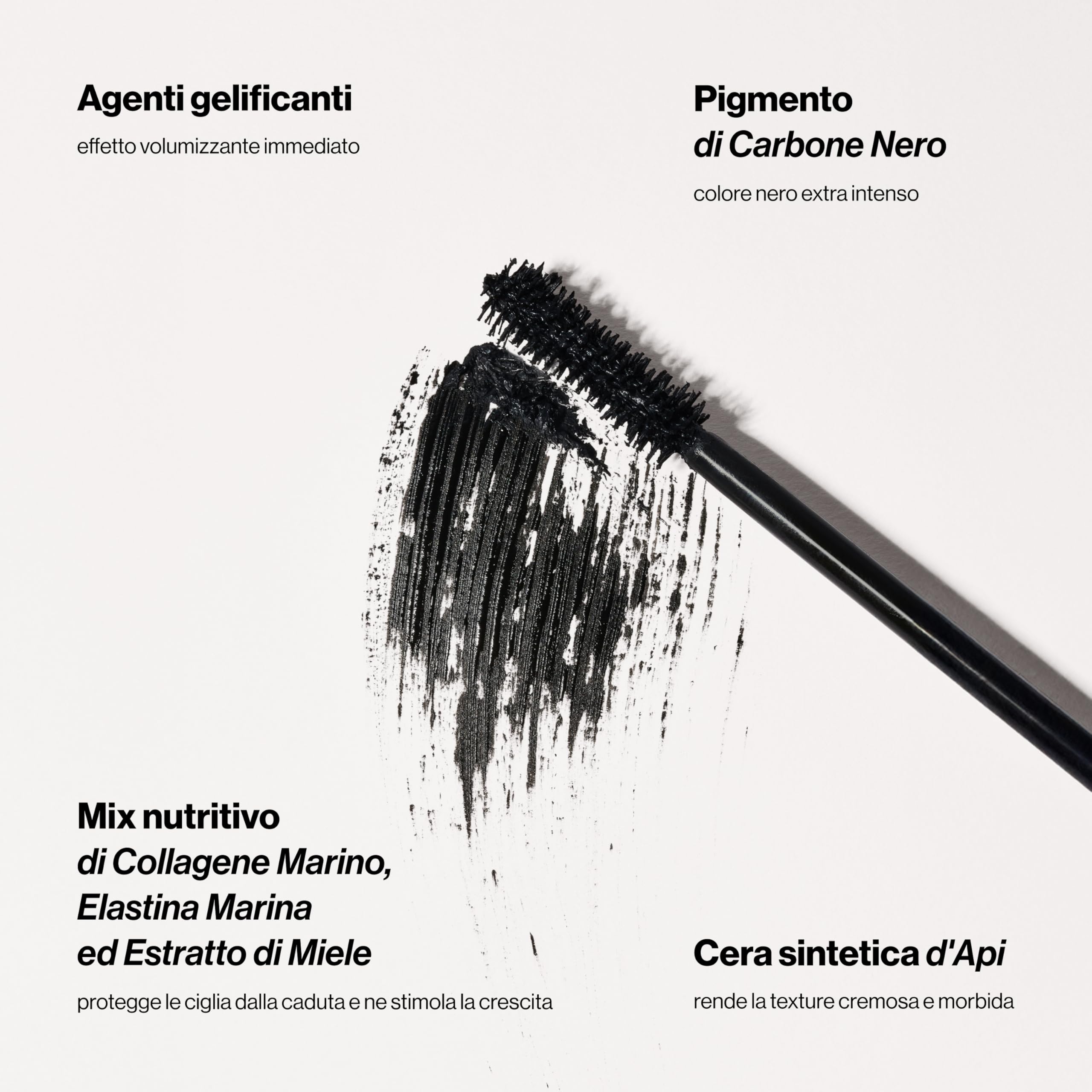 REBEYA Kit Mascara Volumizzante e Allungante Effetto Ciglia Finte + Double Lip Liner Nude Rosato Rossetto Matita Labbra 2 in 1 Lunga Tenuta Effetto Seta,Made in Italy