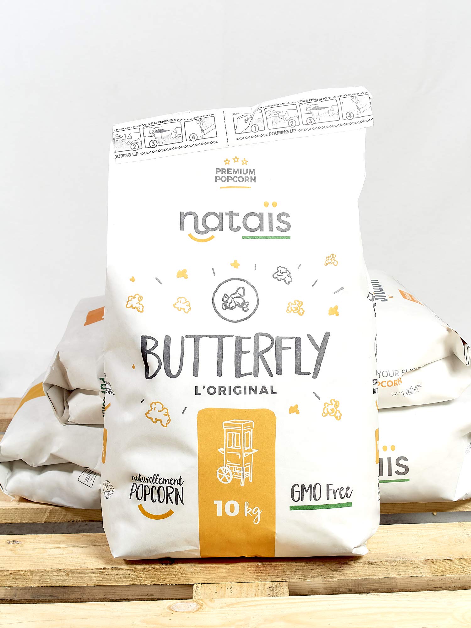 CININ – Maíz para palomitas saladas 10 kg | Grano de maíz especial para palomitas saladas y caseras | Ideal para cine en casa, fiestas y hostelería | Formato económico a granel