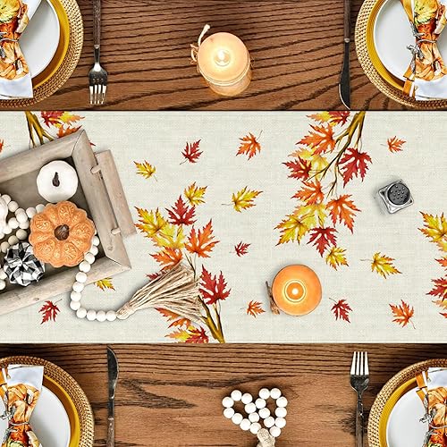 Miniatura 7 de Camino de mesa de Navidad para cocina, comedor, camino de mesa para sala de estar, camino de mesa de granja para fiesta, decoración del hogar (roba