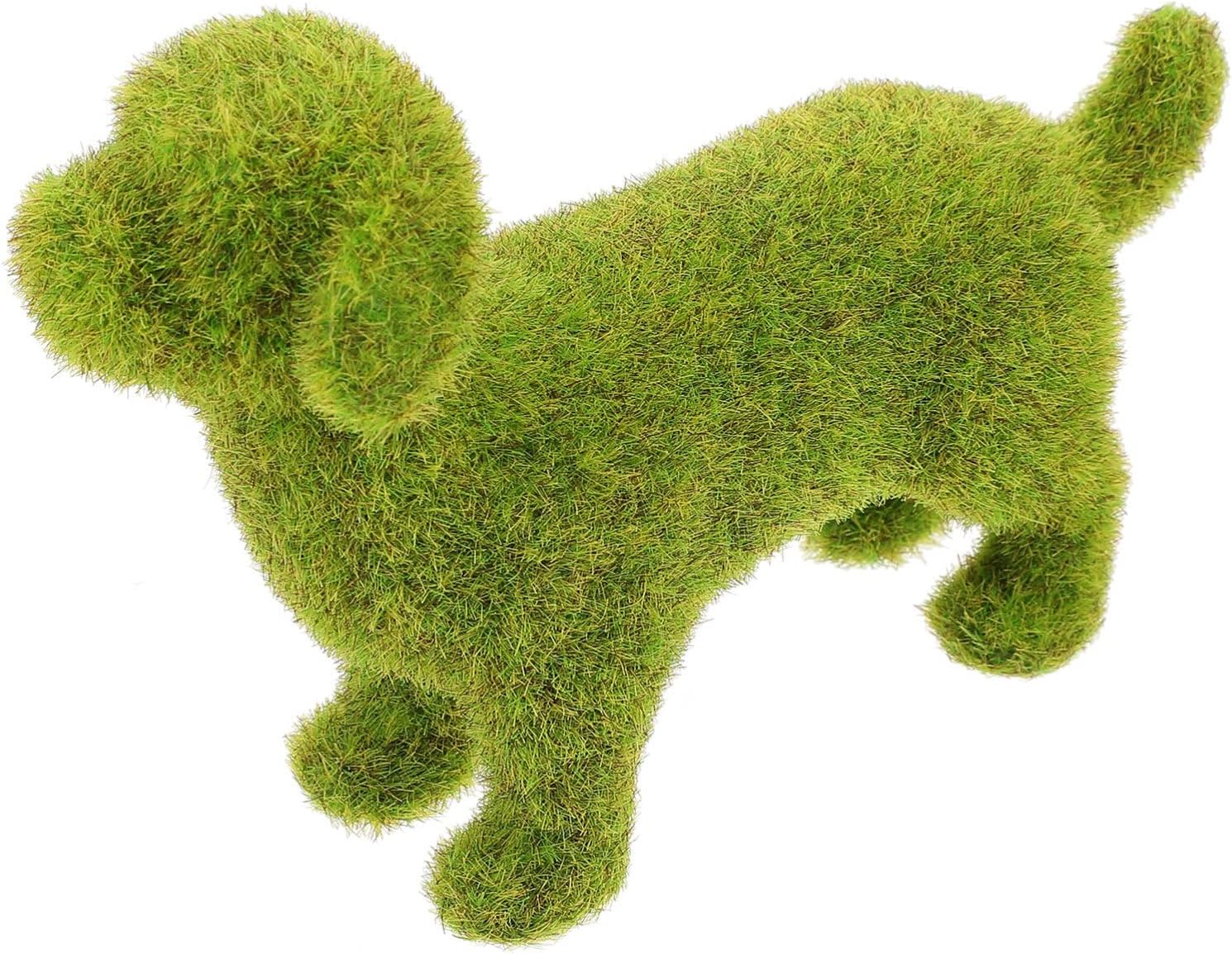 GANAZONO Topiary Dog Home Decor Home Decor Standing Dog Figurine Green