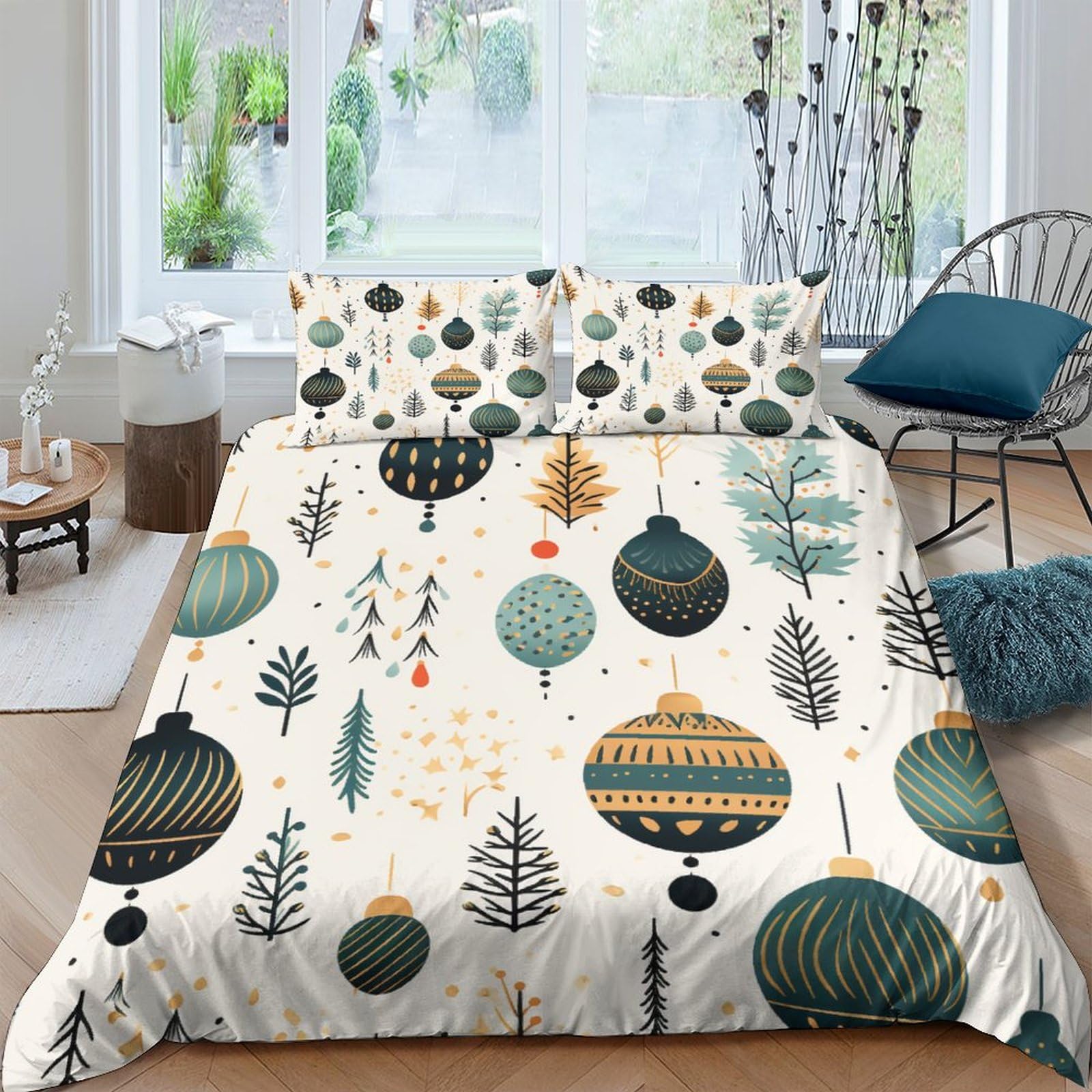 Housse de couette King Size anti-acarien avec taies douces pour l'hiver
