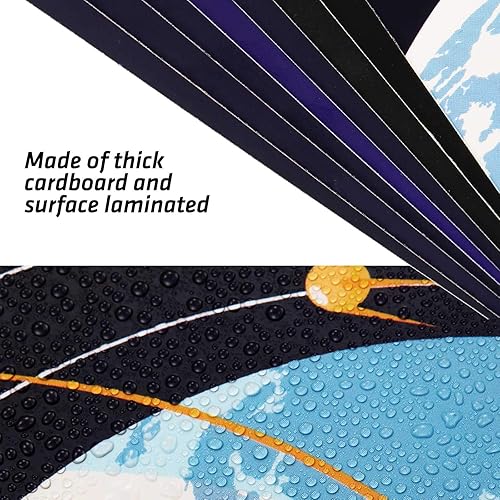 Miniatura 2 de Zonon 9 piezas de decoración de espacio exterior para habitación de niños, dormitorio de niños, 8 x 10 pulgadas, póster sin marco, decoración