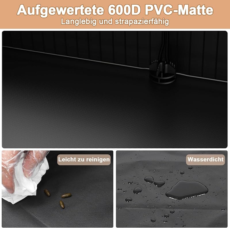 Aystkniet Tengerimalac Ketrecek Vízálló Padlóval 122x60x40cm Nyúl Hörcsög Teknős