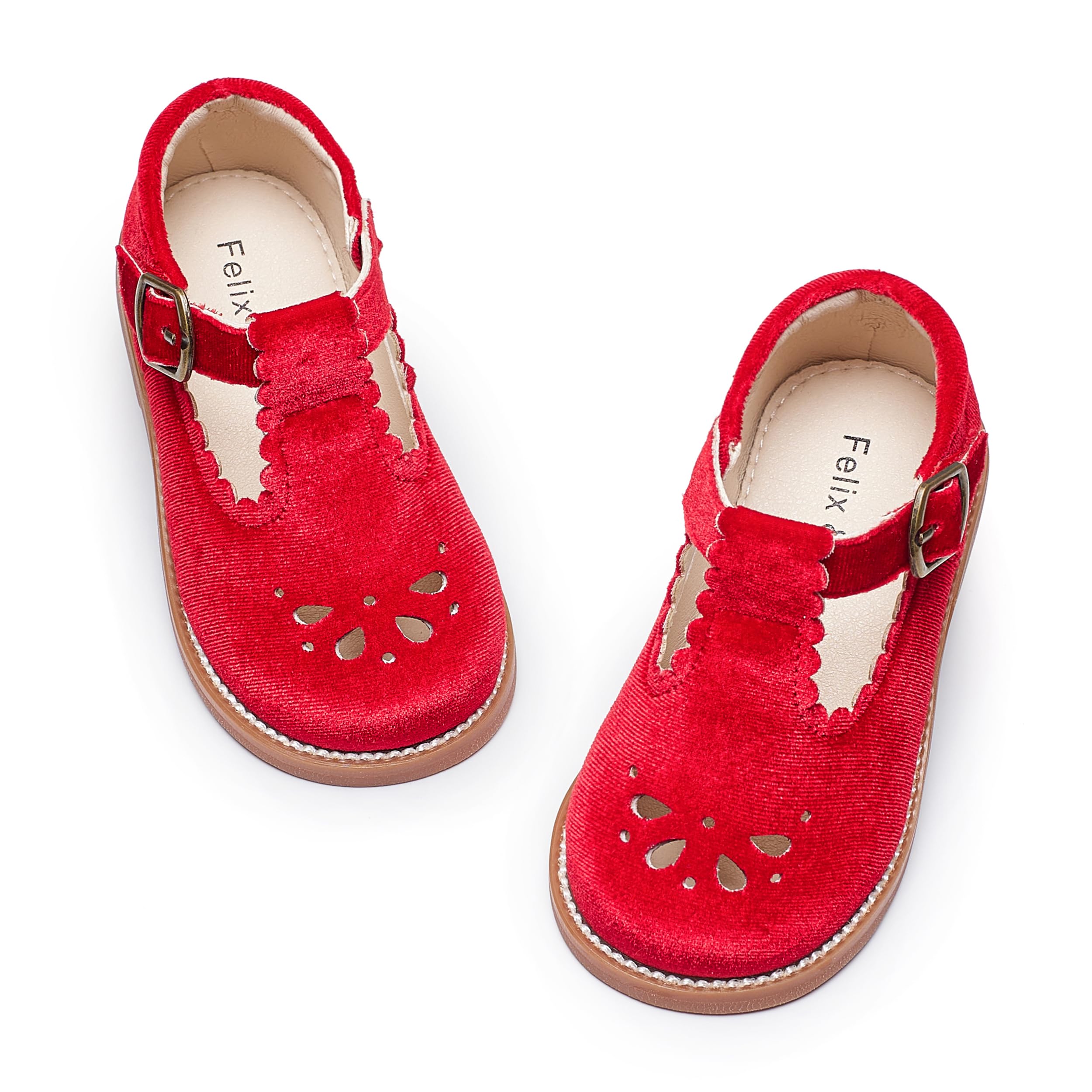 Felix & Flora Toddler Little Girl Mary Jane Dress Shoes - Ballet Flats for Girl Party School Shoes — view 8