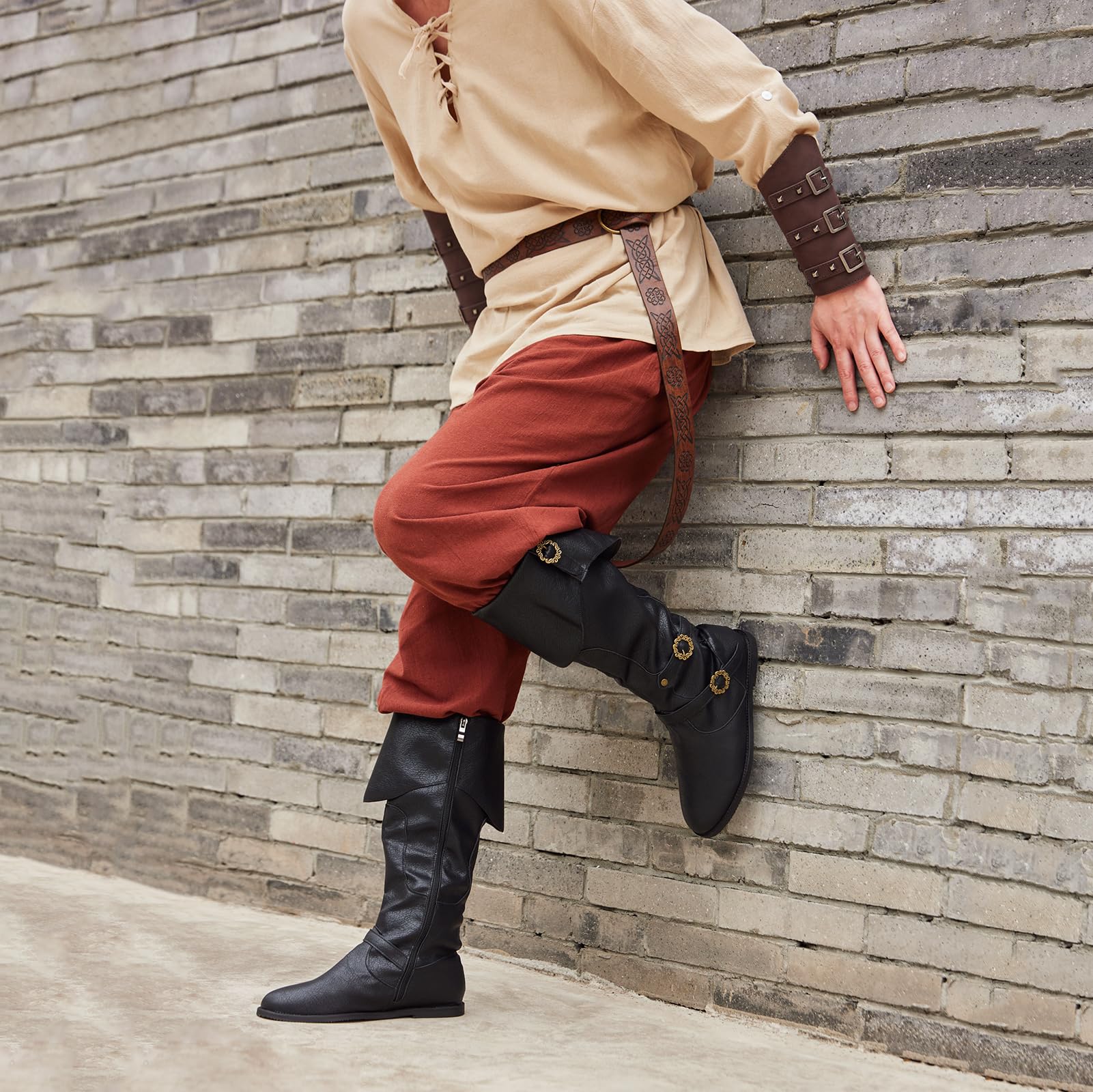 Unisex Cosplay Stiefel Flach