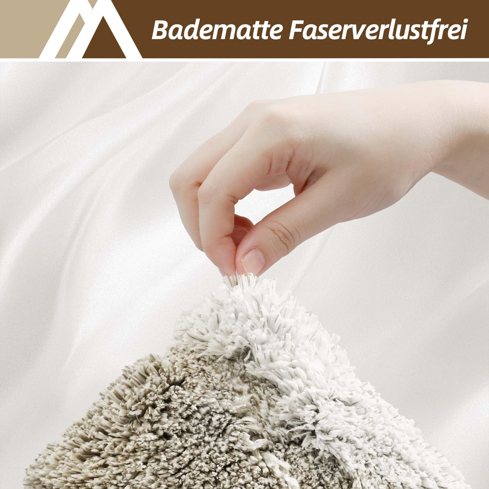 COSY HOMEER Badezimmerteppich 50 x 150 cm, Beige