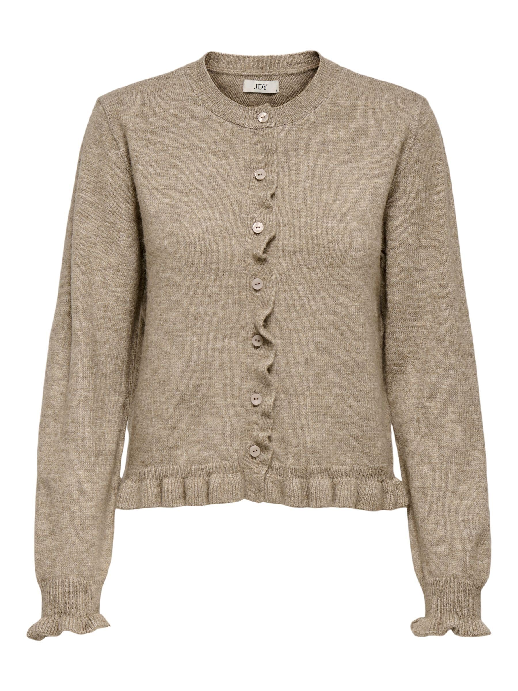JDY Damen Jdyletty L/S On Frill Cardigan KNT Noos Jdyletty L/S On Frill Cardigan KNT Noos (1er Pack) | Cardigan