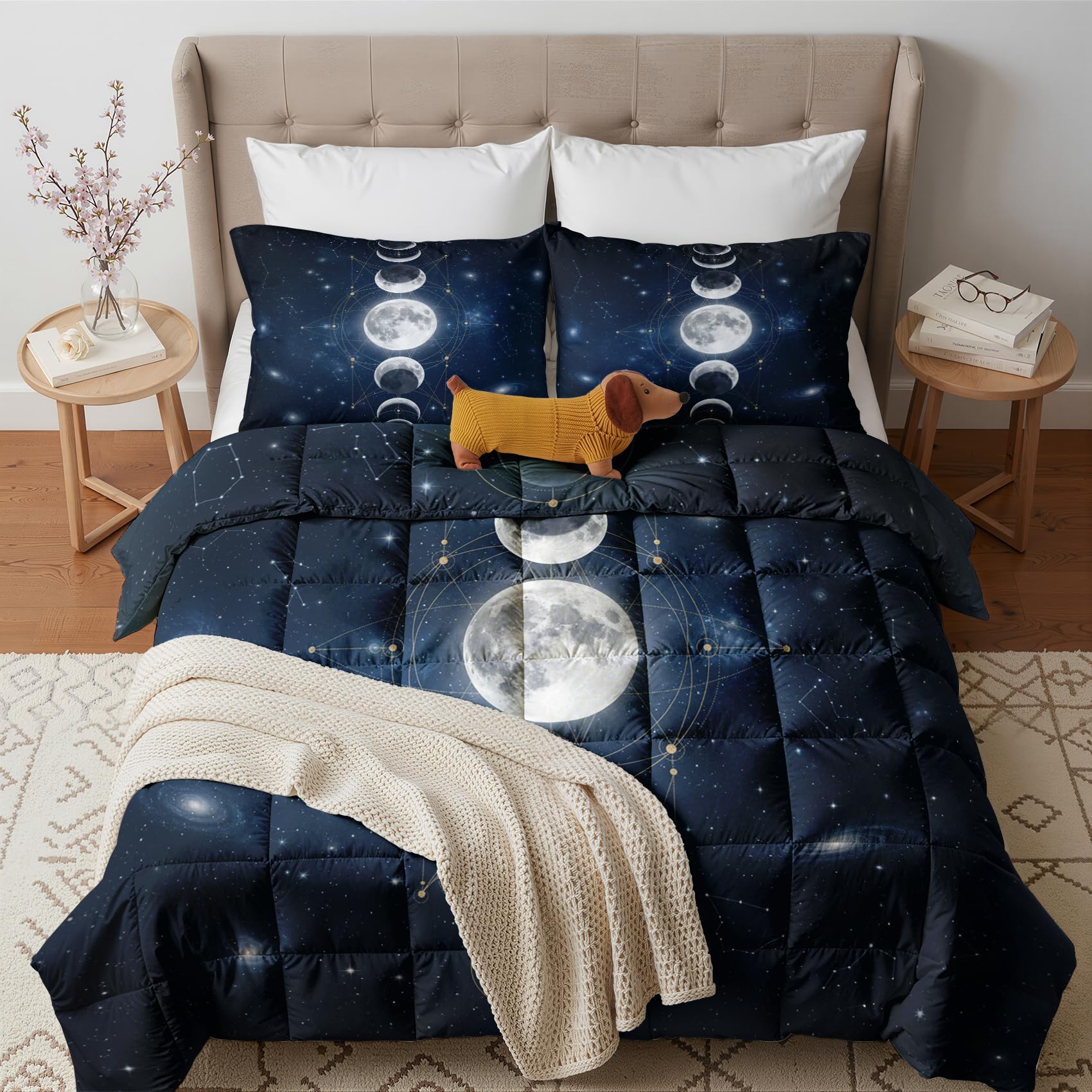 GEDAEUBA Moon Phase Coverless Duvet Single 10.5 Tog