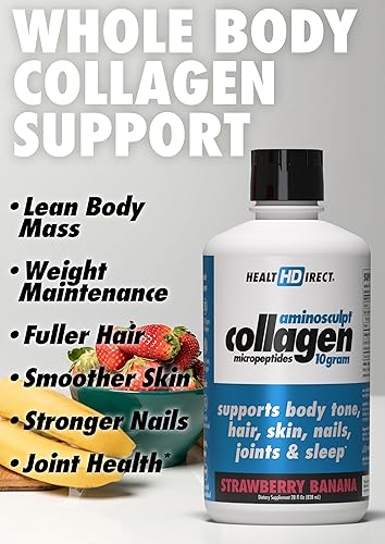 Miniatura 7 de HEALTH DIRECT Micropéptidos de colágeno líquido AminoSculpt - 14 onzas líquidas - 14 porciones - 0.35 oz de colágeno líquido de grado médico premium