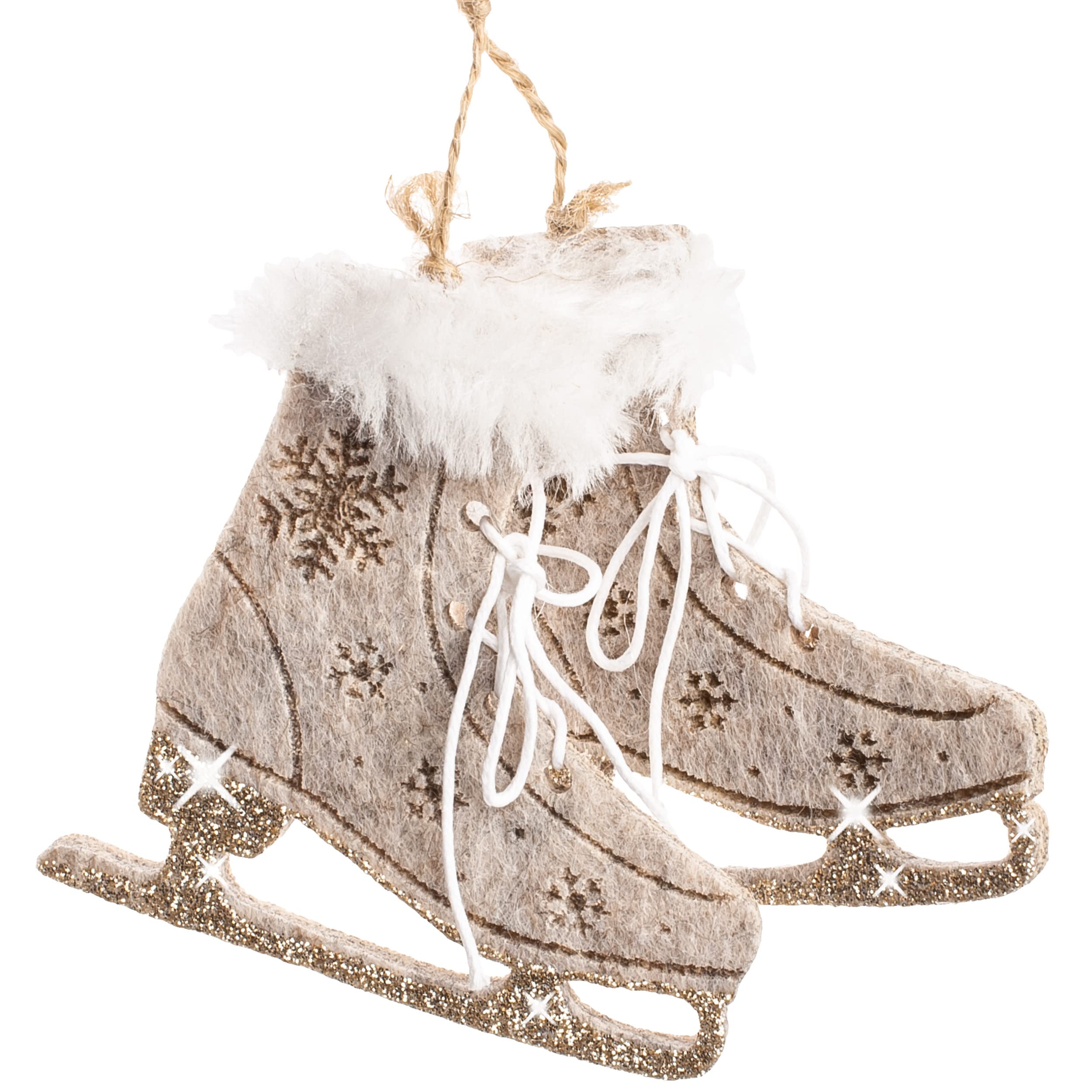 alles-meine.de GmbH 50 TLG. Deko Set - Winter & Weihnachten - Ski/Schlittschuhe/Schlitten - aus Holz - Miniatur/Diorama - Anhänger - Weihnachtsdeko/Winter - Winterurla..