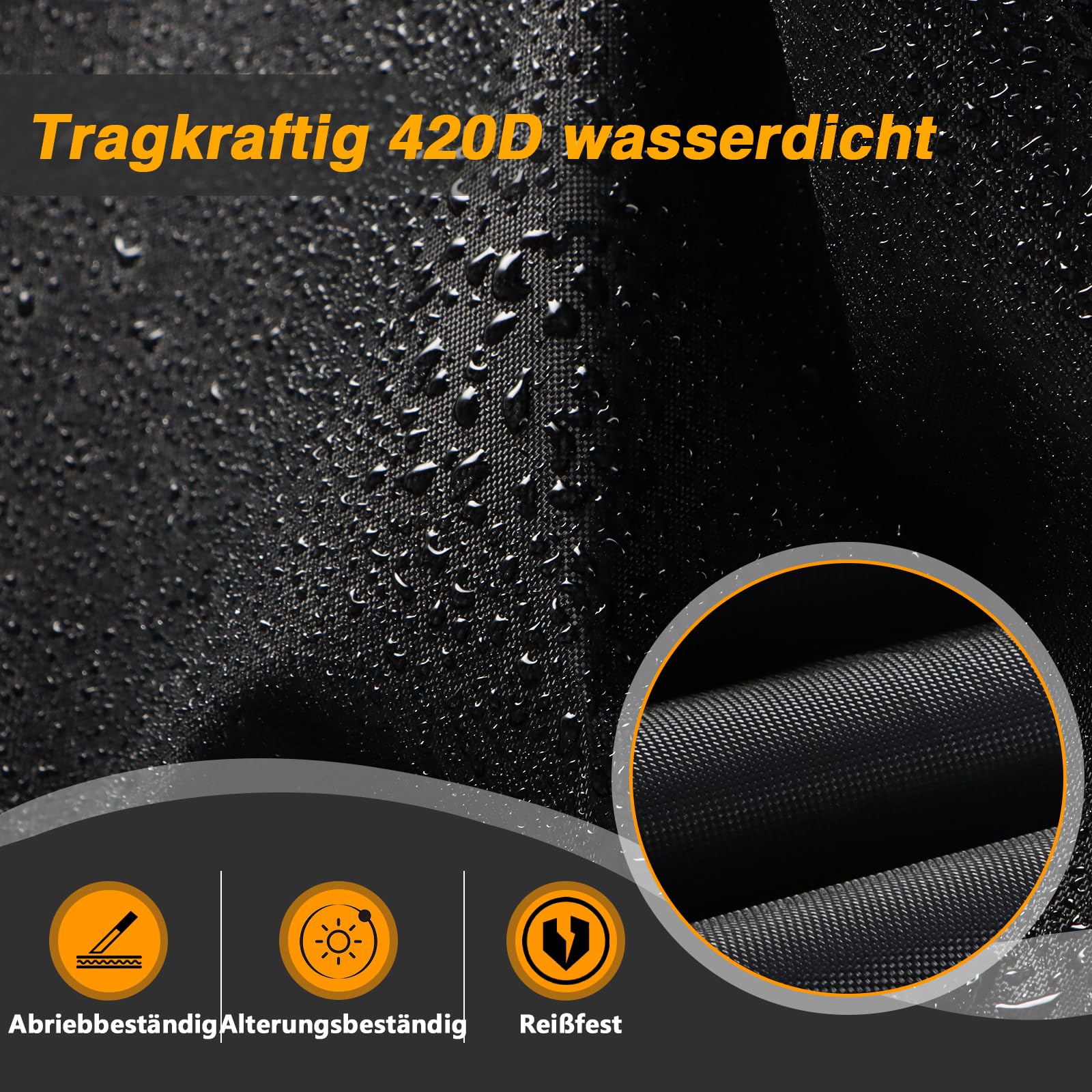 EVRBUL Abdeckung für Dreiradfahrzeuge Staub- und wasserdichte Vollabdeckung, kompatibel mit Can-Am Ryker 600, Ryker 900, Ryker Sport und Ryker Rally Edition. Passt bis 260 cm Länge.