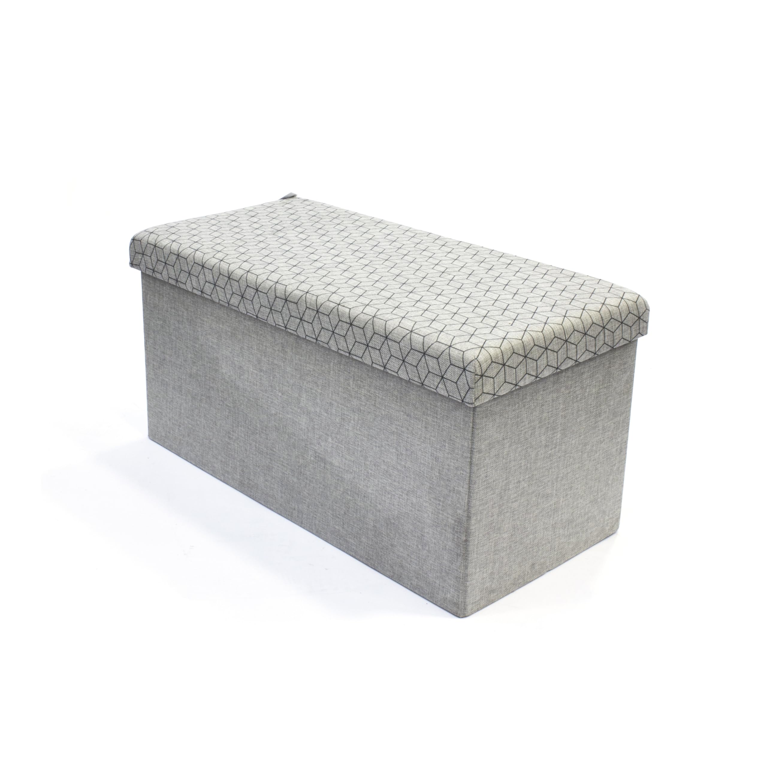 Home Deco Factory Hellgrau Faltbare Aufbewahrungsbank,