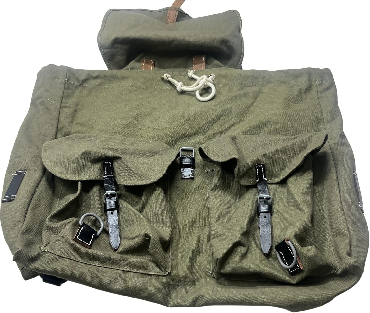 warreplica WWII German Mountain Troop Rucksack|M31 M1941 Gebirgsjager Backpack Reproduction|Historically Accurate OD Green Canvas Field Gear for Historical Reenactors & Collectors