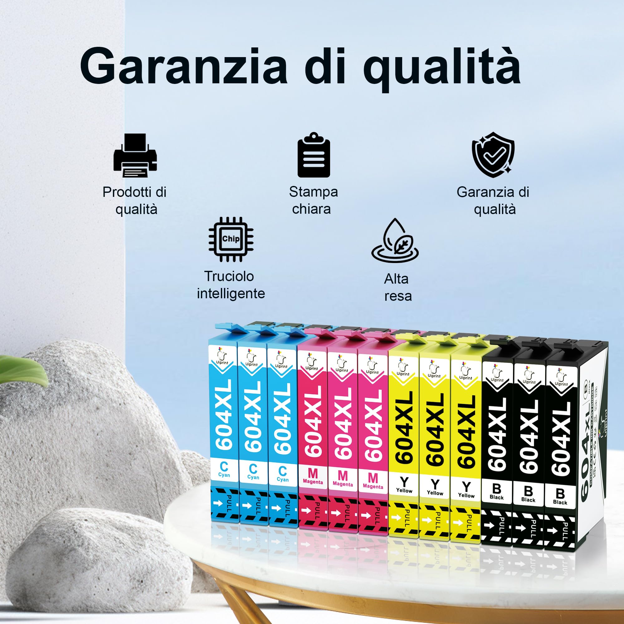 Uiprint 604XL Compatibile Cartucce d'inchiostro per Epson 604 XL per Expression Home XP-2205 XP-2200 XP-3200 XP-3205 XP-4205 XP-4200 Workforce WF-2910DWF WF-2935DWF WF-2930DWF WF-2950DWF