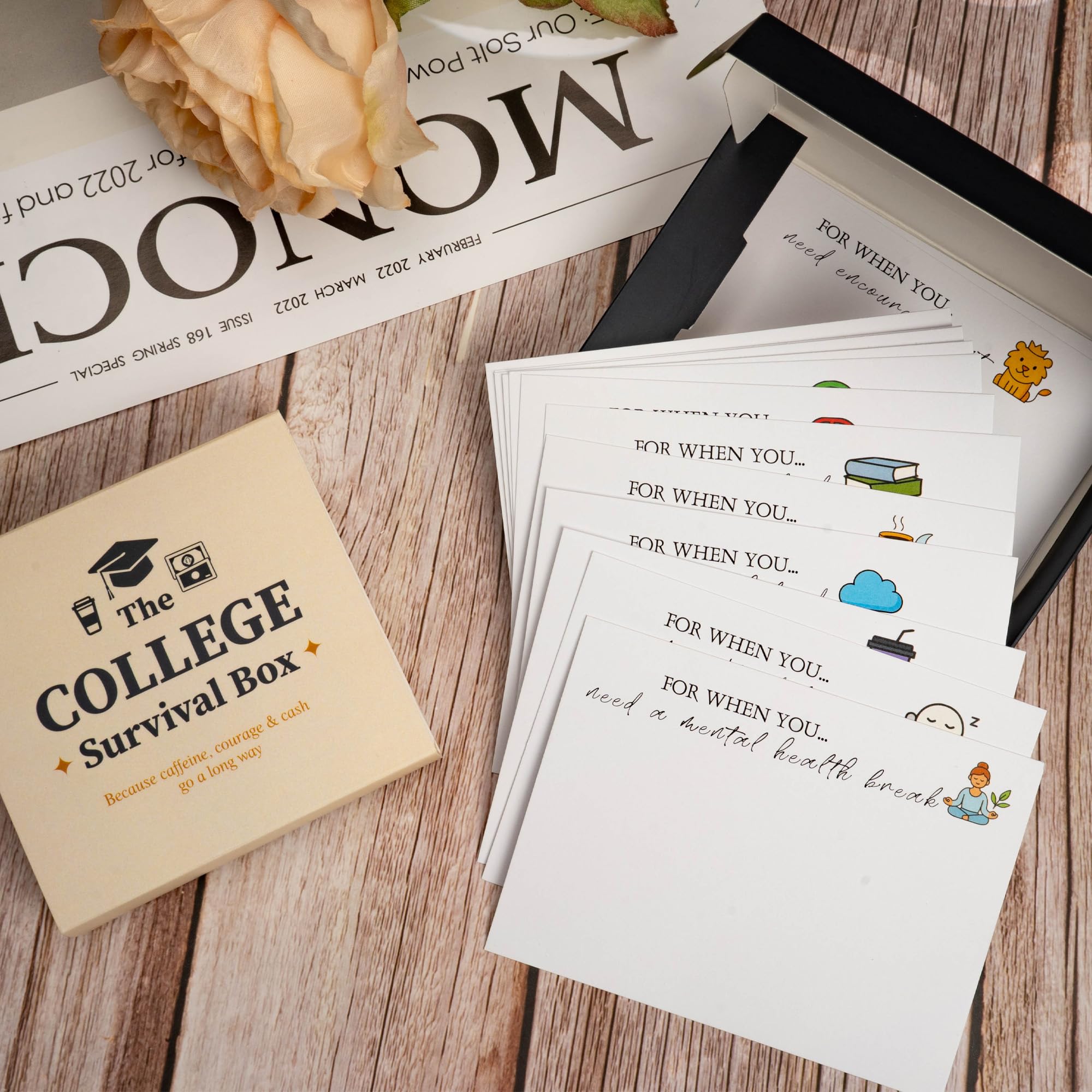 Geschenkkartenbuch, offen für Studenten, College-Pflegepaket, College-Geschenke, College-Geschenkkartenbuch 2025 und Geldhalter für Studenten, personalisiertes College-Geschenk für Mädchen
