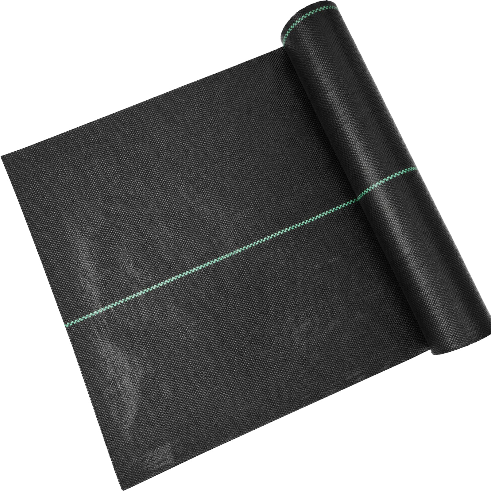 TQIOQIY Weed Barrier Fabric Heavy Duty, 1m x 25m Woven Landscape Fabric 1864g, UV Stabilised Black Polypropylene Garden Weed Control Mat, Permeable Ground Cover for Garden, Driveway, Weed Prevention