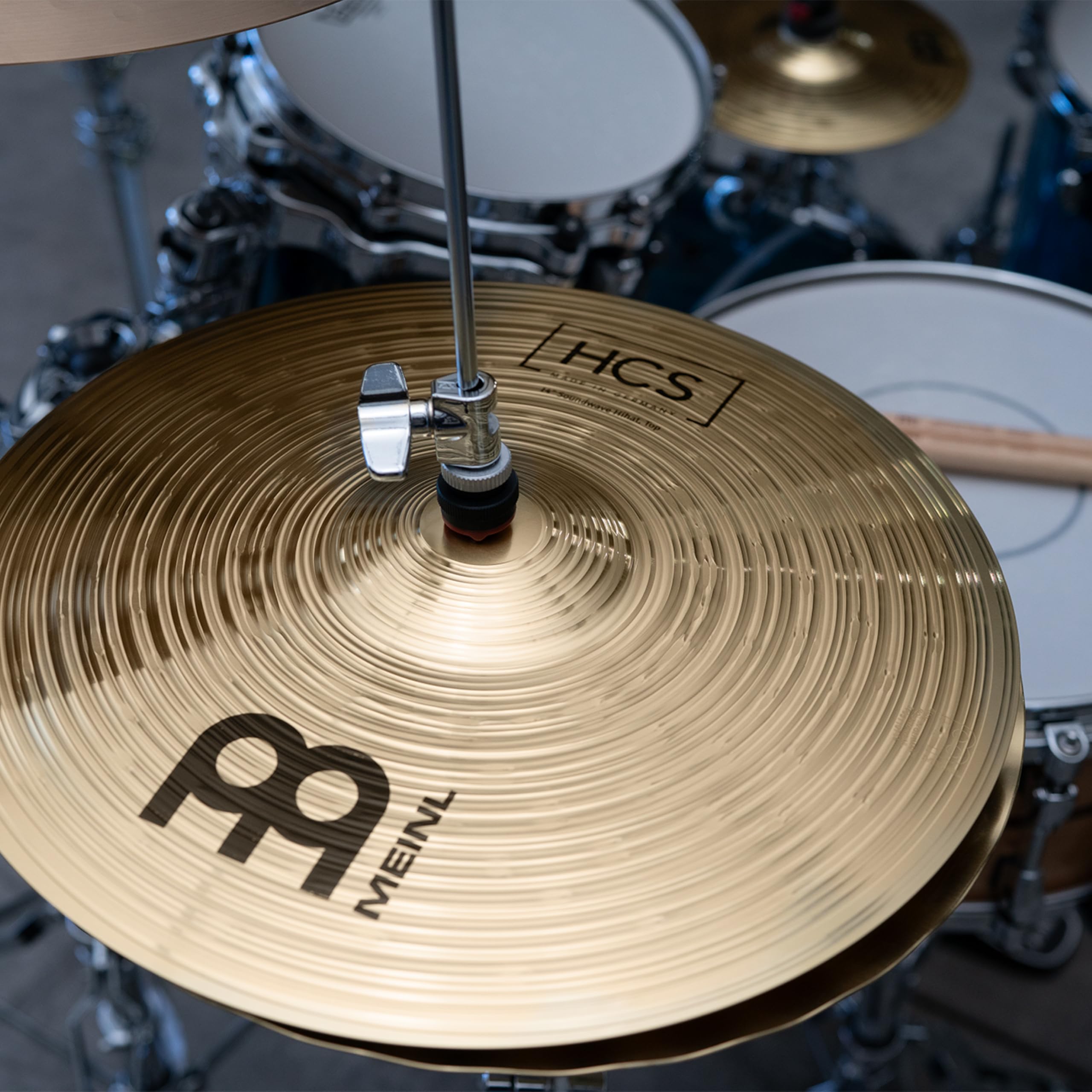 Meinl Cymbals HCS 35.6 cm Soundwave Hihat Becken für Schlagzeug, Paar – MADE IN GERMANY