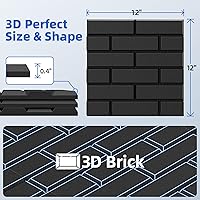 Vista 6 de Paquete de 12 paneles acústicos con autoadhesivos, paneles de espuma de alta densidad a prueba de sonido de 12 x 12 x 0.4 pulgadas para paredes