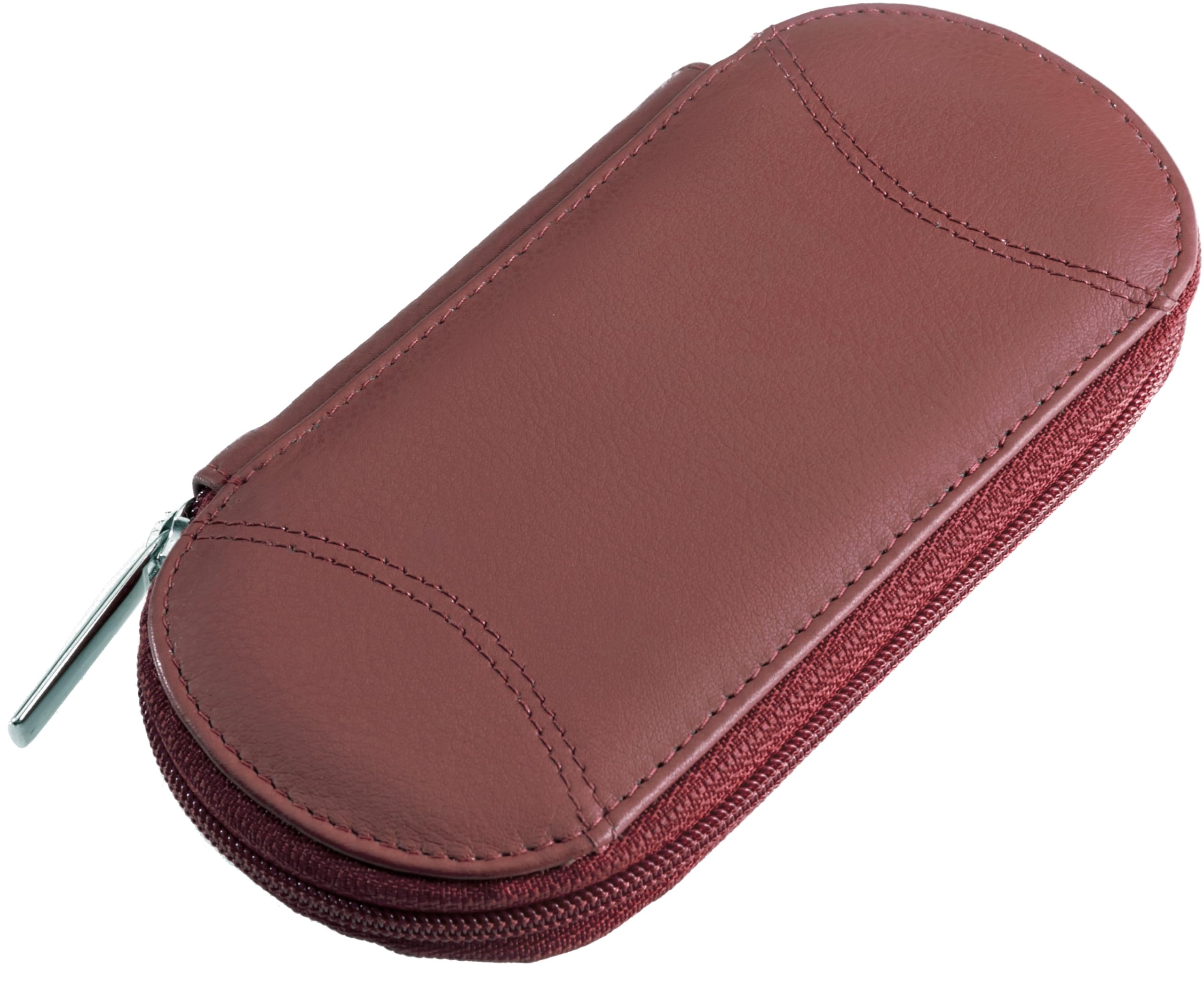 REMOS Estuche manicura vacío de Piel auténtica para equipar con 5 Instrumentos - Rojo