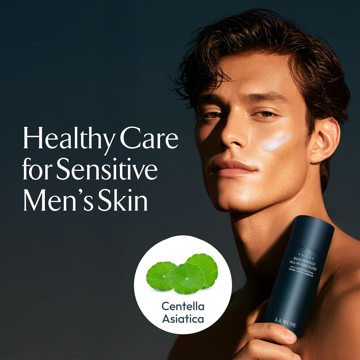 LA MUSE Homme Daily All-in-One Face Moisturizer for Men | 3-in-1 Toner, Lotion, Essence | Lightweight, Hydrating After-Shave Lotion for Oily & Sensitive Skin | Korean Skincare | Travel Size - Image 3