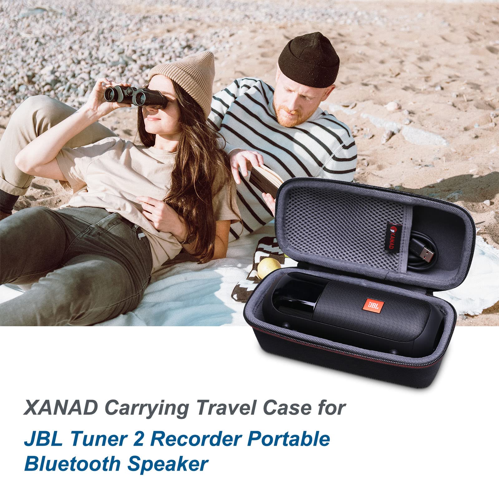XBERSTAR Tasche Für JBL Tuner 2 FM Radio – Schützende Hartschalen-Tasche, Schwarz
