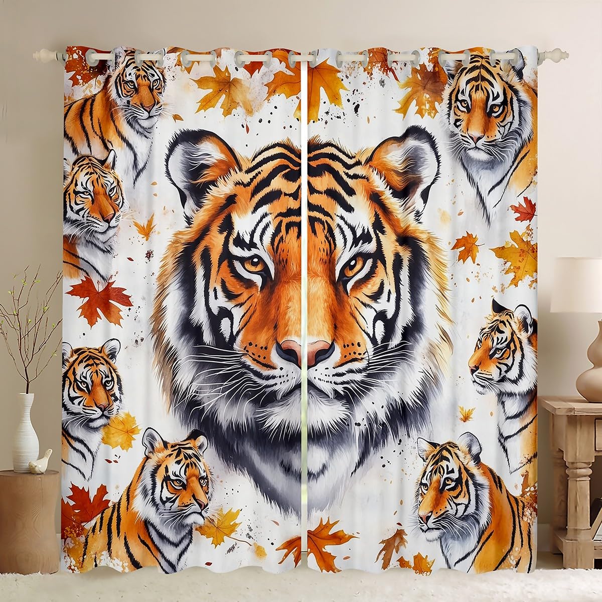Rideaux de fenêtre tigre sauvage pour rompre la monotonie de vos traitements de cuisine