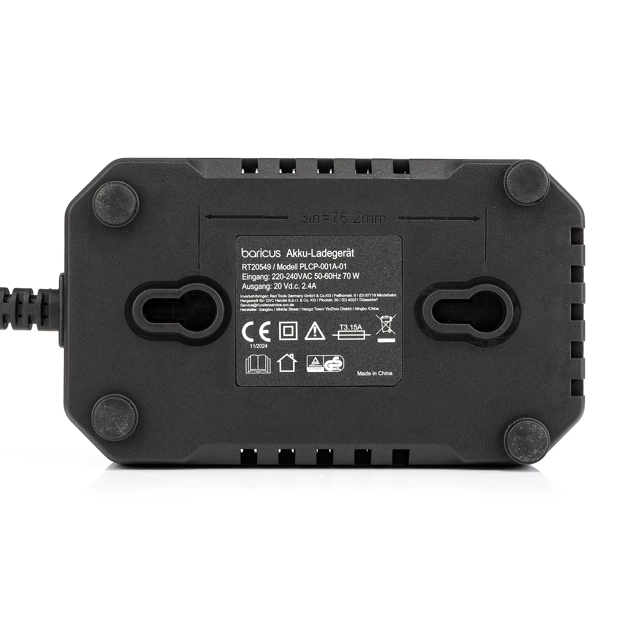 Baricus Schnellladegerät 18V – Ladegerät geeignet für alle 18V 2Ah & 4Ah Baricus Akkus - B-Ware