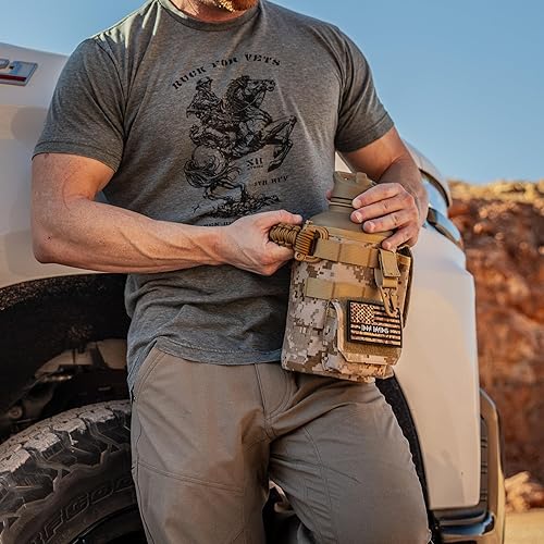 Miniatura 5 de Iron Infidel Battle Bottle - Half Gallon Water Bottle Insulated, 64 oz Tactical Stainless Steel Water Jug with Handle - Gym Water Bottle with Rugged