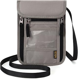 Passport Holder Neck Wallet,RFID Blocking Passport Holder Multifunctional Document Organizer, Travel Pouch Neck Wallet for Men and Women