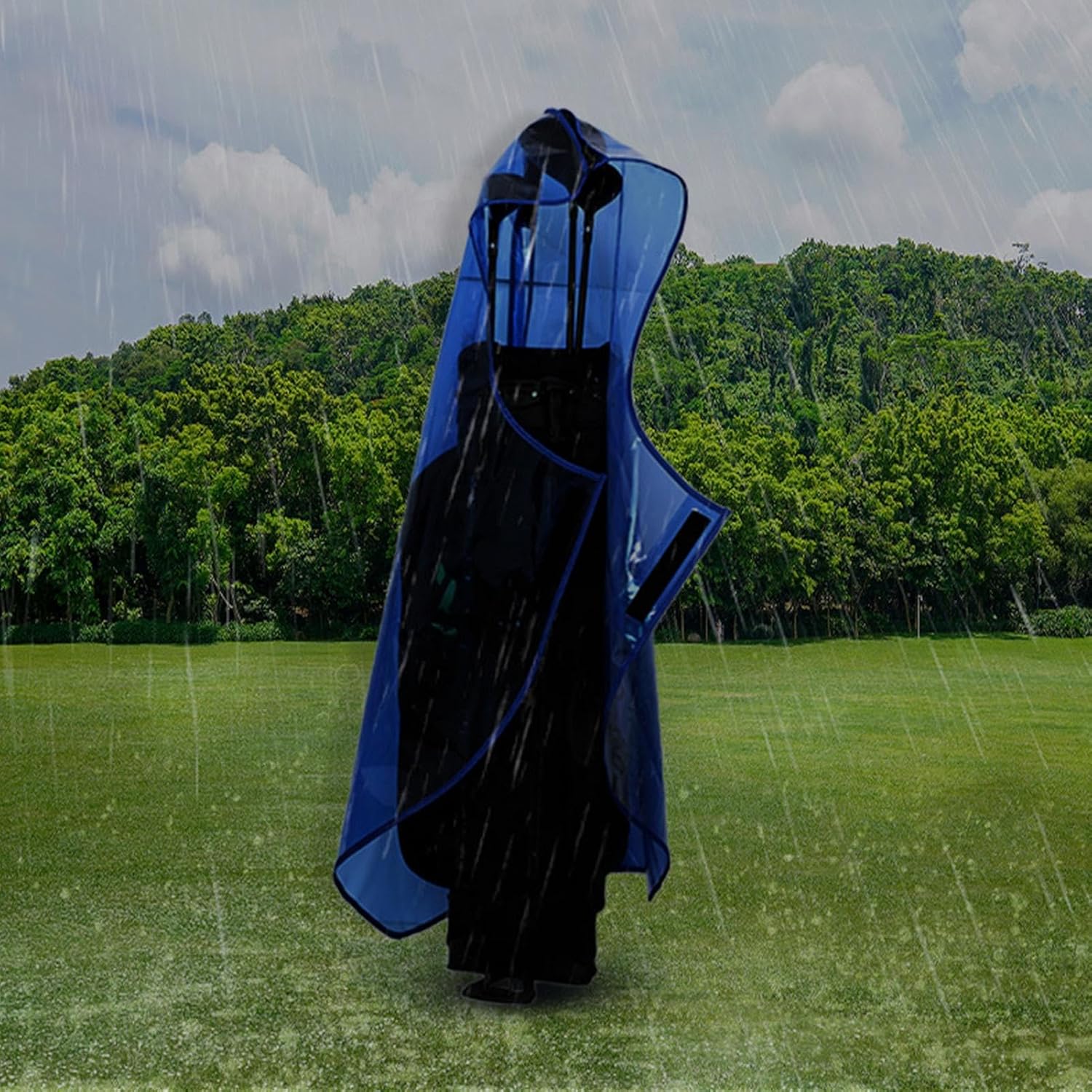 Golf Bag Cover Hood,Protective Dustproof Reusable Case,Foldable Golf Bag Rain Cover | for Men Women Golfer Airplane Travel Outdoor Training Competition Green Carts